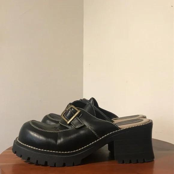 Vintage Y2K 2000’s Lower East Side Black Heel Out Platform Size 9.5 293 - Picture 6 of 12